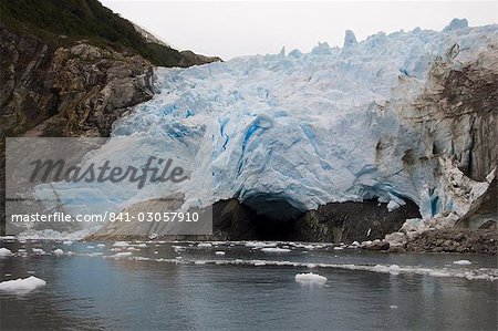 Garibaldi Glacier, Parc National de Darwin, Tierra del Fuego, Patagonie, au Chili, en Amérique du Sud