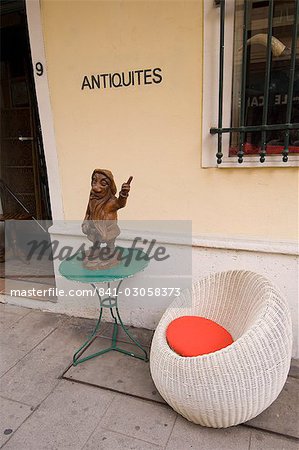 Antique stores at Village Segurane district, Nice, Alpes Maritimes, Cote d'Azur, French Riviera, France, Europe