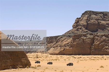Wadi Teshuinat, Akakus, Sahara desert, Fezzan (Libye), l'Afrique du Nord, Afrique