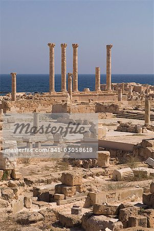 Sabratha Roman site, UNESCO World Heritage Site, Tripolitania, Libya, North Africa, Africa