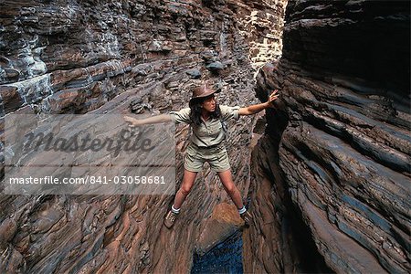 Gorge de Hancock, Parc National de Karijini, Pilbara, Australie-occidentale, Australie, Pacifique Gorge de Hancock, Parc National de Karijini, Pilbara, Australie-occidentale, Australie, Pacifique