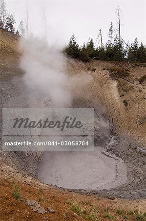 Mud Volcano zone, Parc National de Yellowstone, l'UNESCO World Heritage Site, Wyoming, États-Unis d'Amérique, Amérique du Nord