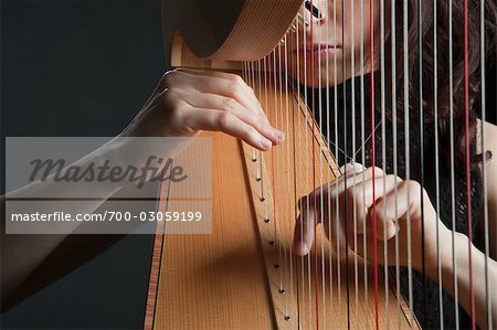 Woman Playing the Harp