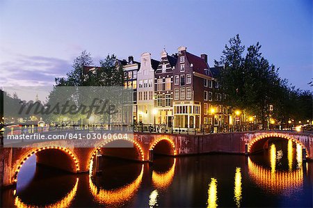 Coin de Keizersgracht et Leidsegracht, Amsterdam, Pays-Bas (Hollande), Europe