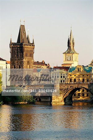 Charles Bridge, Old Town Bridge and the Water Tower, Prague, Czech Republic, Europe