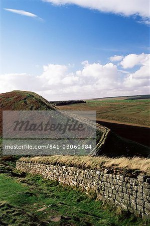 Mur d'Hadrien, Steelrigg, mur d'Hadrien, UNESCO World Heritage Site, Northumbria, Angleterre, Royaume-Uni, Europe Mur d'Hadrien, Steelrigg, mur d'Hadrien, UNESCO World Heritage Site, Northumbria, Angleterre, Royaume-Uni, Europe