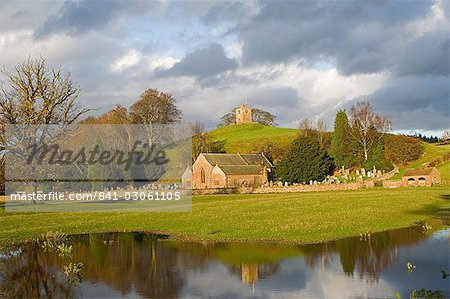 Church of St. Oswald, with unique separate bell tower, Eden Valley, Cumbria, England, United Kingdom, Europe