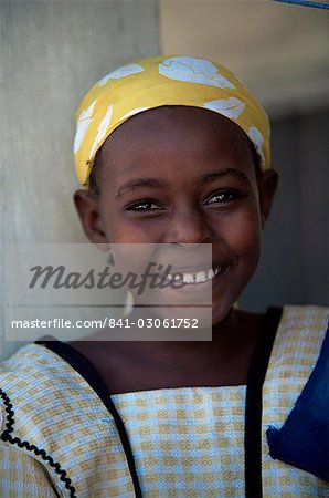 Portrait of a Zanzibari girl, Zanzibar, Tanzania, East Africa, Africa