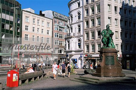 Gnsemarkt in the Altstadt (Old Town), Hamburg, Germany, Europe