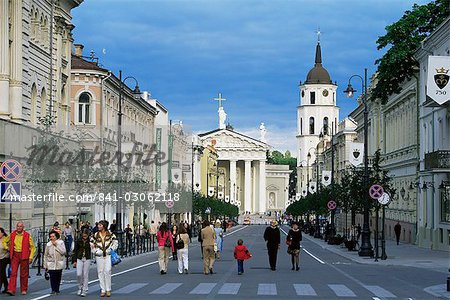 Gedimino Pospektas, the main street of the modern city, Vilnius, Lithuania, Baltic States, Europe