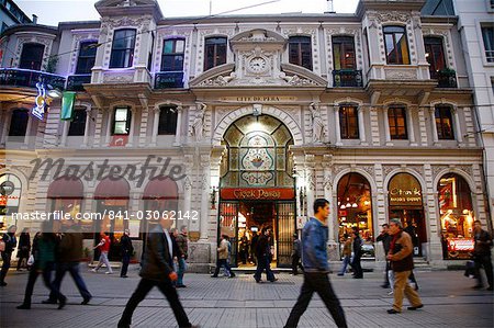 Istiklal Caddesi, Istanbul's main shopping street in Beyoglu quarter, Istanbul, Turkey, Europe