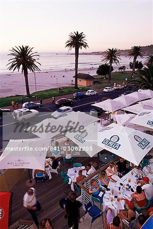 Restaurant in trendy Camps Bay, Cape Town, South Africa, Africa