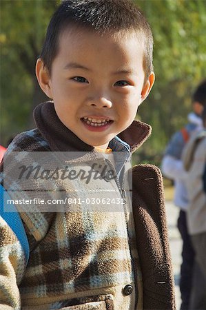 Portrait de garçon chinois, Beijing, Chine, Asie