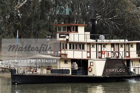 La vapeur de bateau sur le fleuve Murray, Echuca, Victoria, Australie, Pacifique