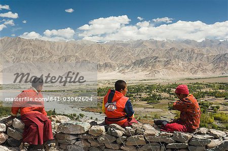 Bouddhiste de jeunes moines, Ladakh, Inde Himalaya, Inde, Asie