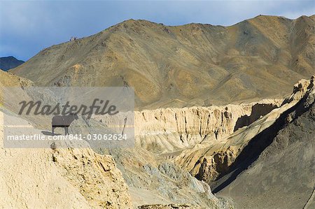 Moon Land of eroded cliffs, Lamayuru, Ladakh, Indian Himalayas, India, Asia