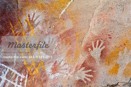 Aboriginal Rock Art at the Art Gallery, Carnarvon Gorge, Carnarvon National Park, Queensland, Australia, Pacific