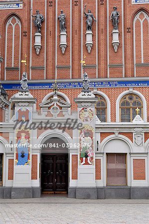 Maison des points noirs, Ratslaukums (place de la mairie), Riga, Lettonie, pays baltes, Europe Maison des points noirs, Ratslaukums (place de la mairie), Riga, Lettonie, pays baltes, Europe