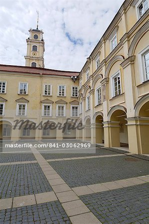 Courtyard in the university, Vilnius, Lithuania, Baltic States, Europe