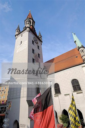 Altes Rathaus (ancien hôtel de ville), Marienplatz, Munich (München), Bavière (Bayern), Allemagne, Europe