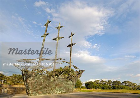 National Famine Monument, commemorating 150 year anniversary of the Irish Famine, Murrisk, near Westport, County Mayo, Connacht, Republic of Ireland, Europe