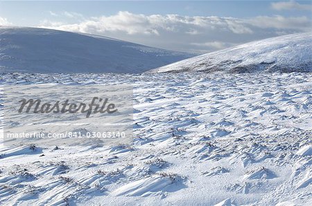 Cairngorm Mountains in winter snow, near Lecht Ski Area, Tomintoul, Highlands, Scotland, United Kingdom, Europe