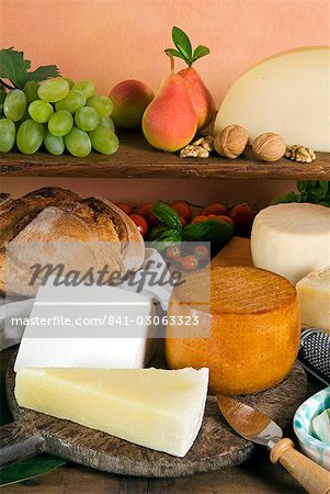 Italian cheeses, Italy, Europe