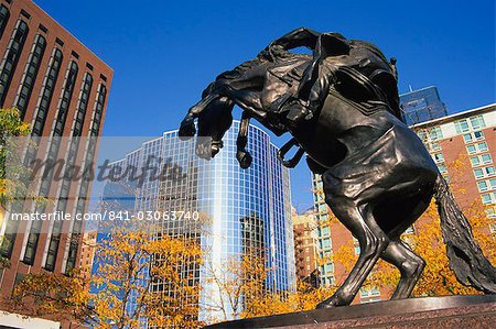 Equestrian statue, Kansas City, Missouri, United States of America, North America