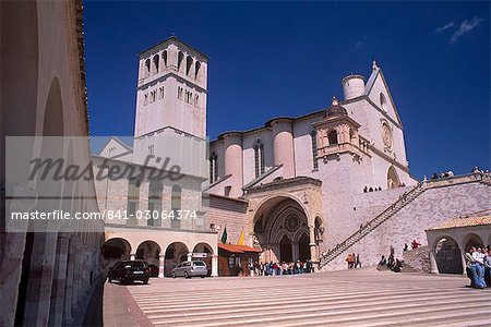 Basilica di San Francesco (Saint François) di Assisi (1182-1226), patrimoine mondial UNESCO, assise, Ombrie, Italie, Europe