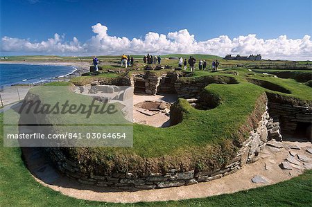 Skara Brae, neolithic village dating from between 3200 and 2200 BC, UNESCO World Heritage Site, Mainland, Orkney Islands, Scotland, United Kingdom, Europe