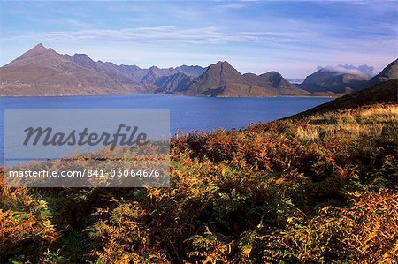 Loch Scavaig, and Black Cuillins in distance, Isle of Skye, Inner Hebrides, Scotland, United Kingdom, Europe