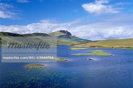 Loch Fada and the Storr, 719m, Isle of Skye, Inner Hebrides, Scotland, United Kingdom, Europe