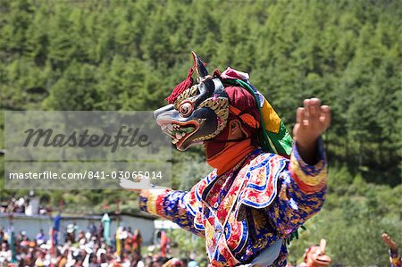 Festival bouddhiste (Tsechus), vallée de Haa, Bhoutan, Asie