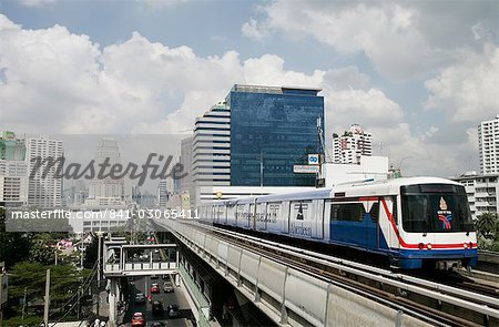 BST (métro aérien de Bangkok), Bangkok, Thaïlande, Asie du sud-est, Asie BST (métro aérien de Bangkok), Bangkok, Thaïlande, Asie du sud-est, Asie