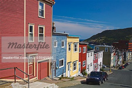 Colourful houses in St. John's City, Newfoundland, Canada, North America