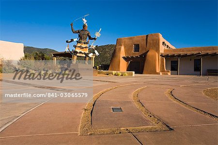 Apache Mountain Spirit Dancer sculpture by Craig Dan Goseyun and Anthropology Laboratory, New Mexico Museum, Museum Hill, City of Santa Fe, New Mexico, United States of America, North America