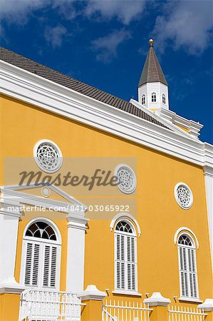 Le Tempel en Hendrikplein, Willemstad, patrimoine mondial de l'UNESCO, Curaçao, Antilles néerlandaises, Antilles, Caraïbes, Amérique centrale