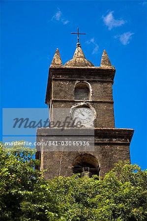 Clock tower, La Asuncion City Cathedral, Isla Margarita, Nueva Esparta State, Venezuela, South America