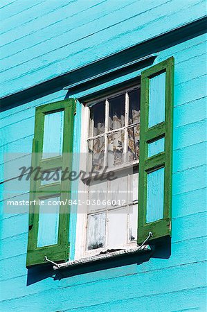 Window shutters, St. Johns City, Antigua Island, Antigua and Barbuda, Lesser Antilles, West Indies, Caribbean, Central America