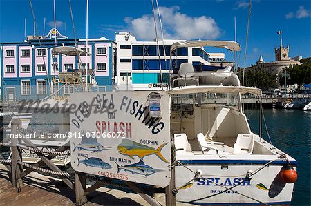 Boote bei der Careenage, Bridgetown, Barbados, Antillen, Karibik, Mittelamerika