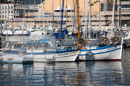 Fishing boats, Vieux Port, Cannes, Alpes Maritimes, Provence, Cote d'Azur, French Riviera, France, Mediterranean, Europe