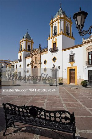 Plaza del Socorro, Ronda, un des villages blancs, Malaga province, Andalousie, Espagne, Europe
