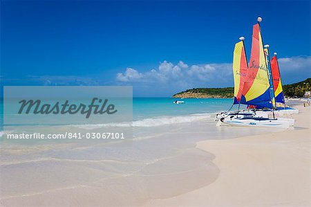 Dickenson Bay beach, the largest and most famous beach in Antigua, Leeward Islands, West Indies, Caribbean, Central America