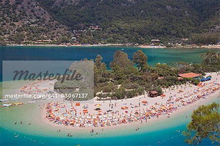 Le Blue Lagoon, baie d'Oludeniz, Olu Deniz, près de Fethiye, Anatolie, Turquie, Asie mineure, Eurasie