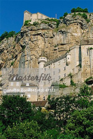 Rocamadour, legendary medieval village that clings to the cliffs of the Alzou valley, Lot, France, Europe