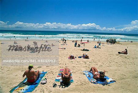 The beach at Surfers Paradise, Gold Coast, Queensland, Australia, Pacific