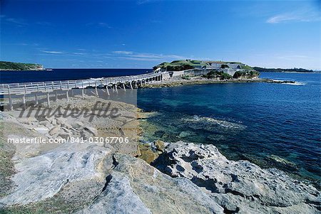 Bare Island, built in1885 against feared Russian attack at La Perouse in Botany Bay National Park, La Perouse was a Frenchman who came here only six days after the First Fleet in 1788, New South Wales (N.S.W.), Australia, Pacific