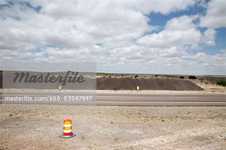Construction on Highway 90, Texas, USA