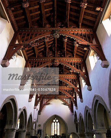 Bere Regis parish church roof, Dorset, England, United Kingdom, Europe