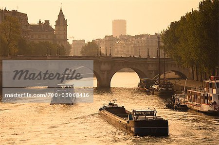 La Seine, Pont Neuf et Ile de la cité, Paris, France